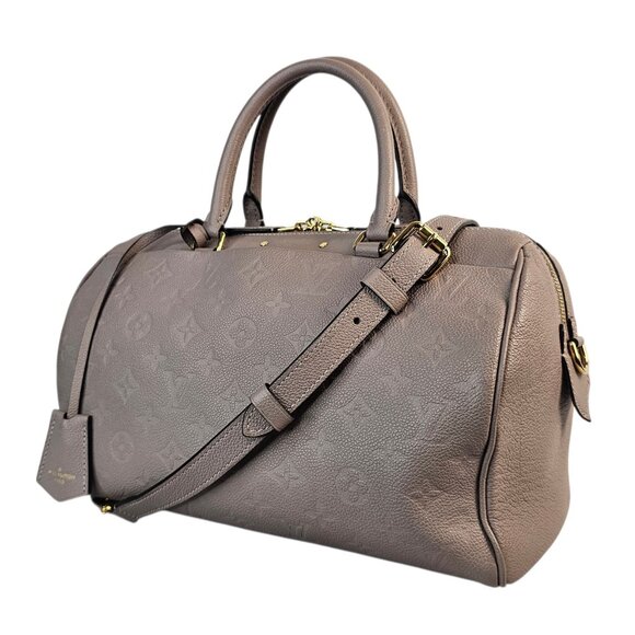 LOUIS VUITTON Speedy 30 NM Empreinte Leather Lilac Bag LV Monogram Shoulder - Picture 2 of 16